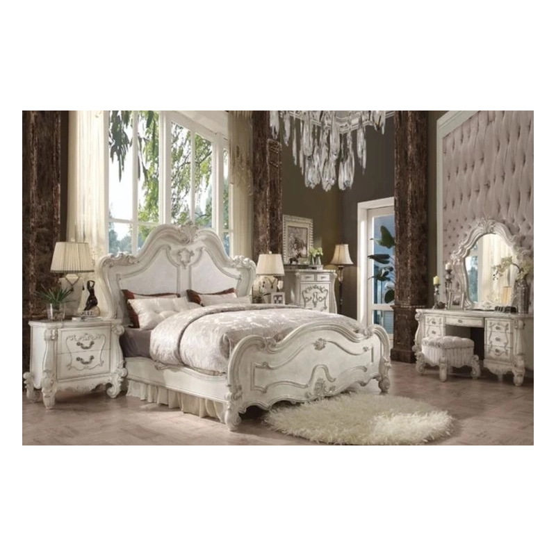 Painted bed carved designs Mulyoharjo Furniture White-Labeled Painted bed carved designs Mulyoharjo Furniture White-Labeled