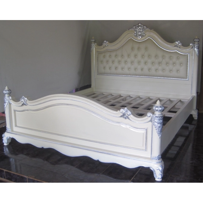 Antique painted carved bed Mulyoharjo Furniture Vila