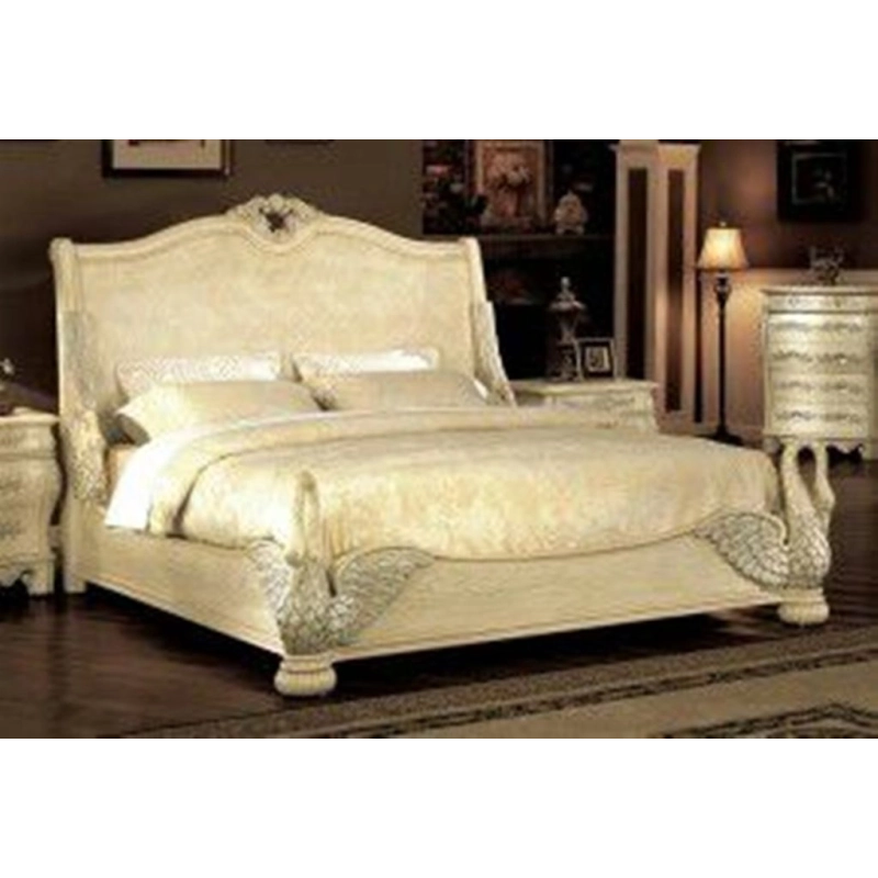 Painted classic wood bed Mulyoharjo Furniture Manufacturer