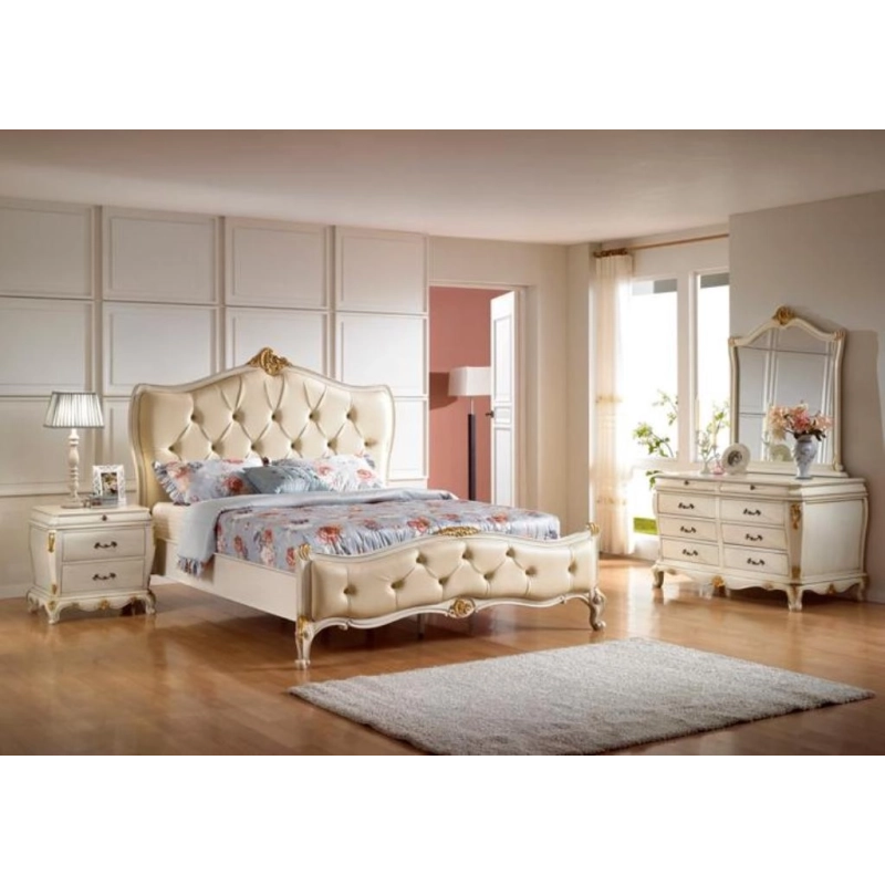 Classic royal carved wooden bed with painted finish Mulyoharjo Furniture Exporter Classic royal carved wooden bed with painted finish Mulyoharjo Furniture Exporter