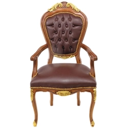 French Dining Chair Mahogany Wood Carved 237 for Kitchen and Dining Room - Mulyoharjo Furniture Supplier