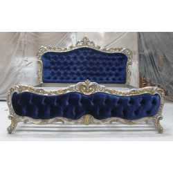 Carved furniture painted bed Mulyoharjo Furniture Export