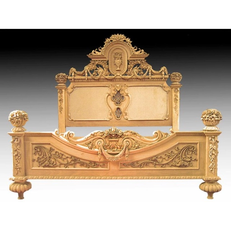 Ornate carved bed frame in classic painted finish Mulyoharjo Furniture Villa Ornate carved bed frame in classic painted finish Mulyoharjo Furniture Villa