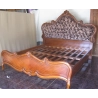 Classic carved wooden bed with paint finish Mulyoharjo Furniture Exporter