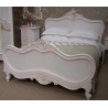 Unique carved bed frame with painted details Mulyoharjo Furniture Vila