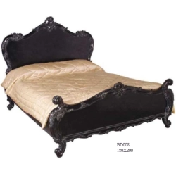 Traditional carved bed with painted finish Mulyoharjo Furniture Supplier