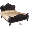 Traditional carved bed with painted finish Mulyoharjo Furniture Supplier