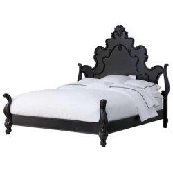 Painted carved bed Mulyoharjo Furniture Wholesale