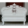 Luxury painted carved bed for classic interiors Mulyoharjo Furniture Project Supplier