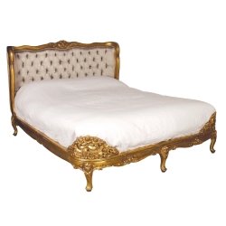 Rustic carved furniture painted bed Mulyoharjo Furniture Wholesaler