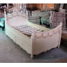 Painted carved bed Mulyoharjo Furniture Export