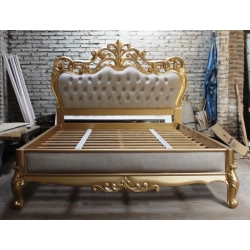 Luxury hand-carved bed with painted finish Mulyoharjo Furniture Hotel