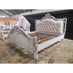 Painted bed carved designs Mulyoharjo Furniture Supplier