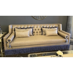 Classic carved Sofa with hand-painted accents Mulyoharjo Furniture Wholesale