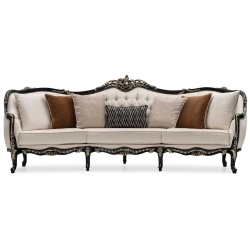 Opulent carved wooden Sofa with luxury painted finish Mulyoharjo Furniture White-Label