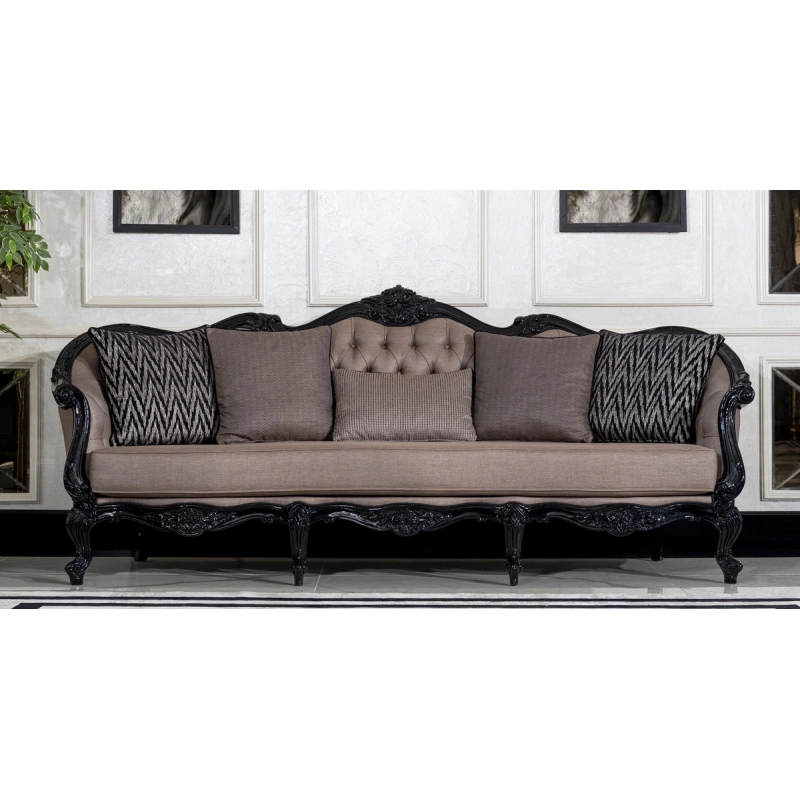 Painted wooden Sofa with carvings Mulyoharjo Furniture Wholesaler