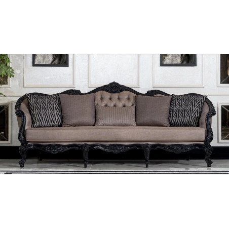 Painted wooden Sofa with carvings Mulyoharjo Furniture Wholesaler