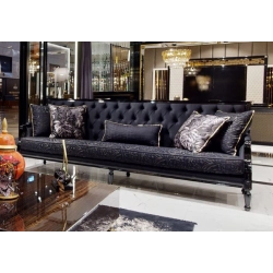 High-end classic painted Sofa with carved details Mulyoharjo Furniture Supplier