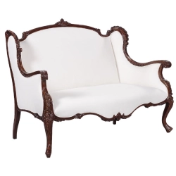 Classic painted Sofa with intricate carved patterns Mulyoharjo Furniture Project Supplier