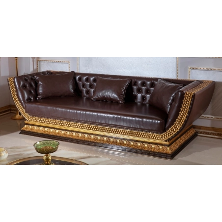 Royal classic Sofa with intricate carvings Mulyoharjo Furniture White-Labeled