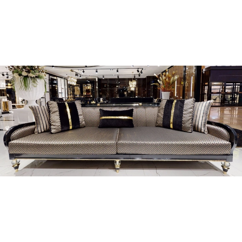 Intricately carved royal wooden Sofa in classic style Mulyoharjo Furniture Wholesaler