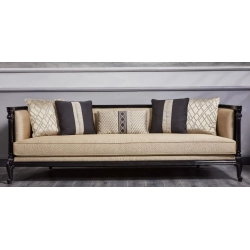 Elegant painted Sofa in carved furniture style Mulyoharjo Furniture White-Labeled