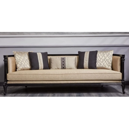 Elegant painted Sofa in carved furniture style Mulyoharjo Furniture White-Labeled