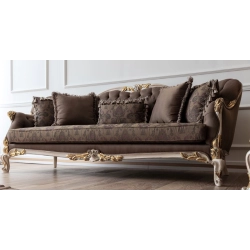 Luxury hand-carved Sofa with painted finish Mulyoharjo Furniture Manufacturer