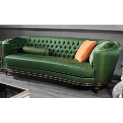 High-end classic painted Sofa with carved details Mulyoharjo Furniture Export