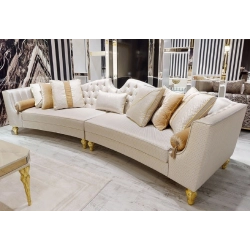 Elegant painted Sofa in carved furniture style Mulyoharjo Furniture Hotel Supply