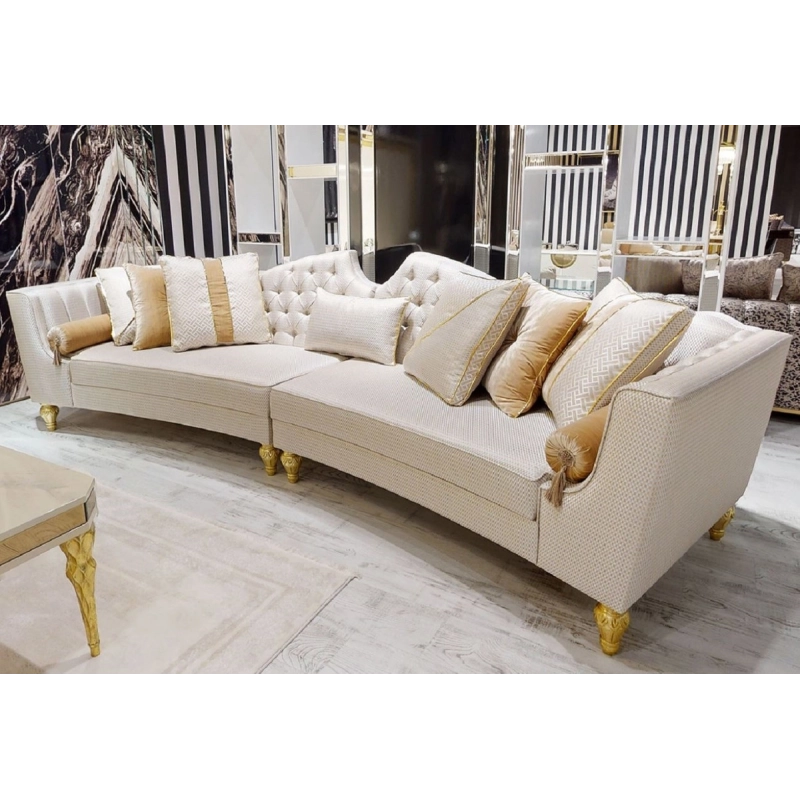 Elegant painted Sofa in carved furniture style Mulyoharjo Furniture Hotel Supply