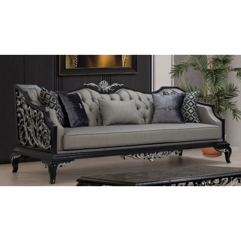 Intricately carved royal wooden Sofa in classic style Mulyoharjo Furniture Manufacturer