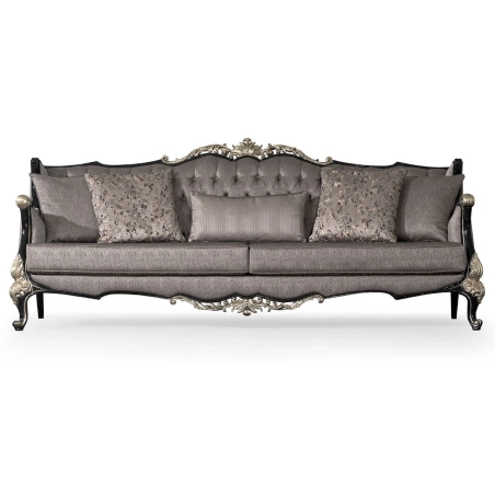 Elegant painted Sofa with classic carvings Mulyoharjo Furniture Manufacturer