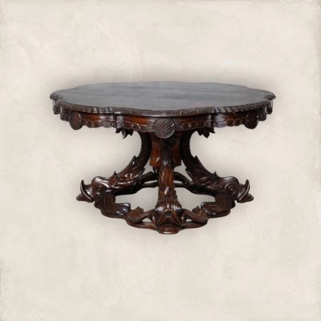 Classic Painted Round Dining Table 3147 Mulyoharjo Furniture Supplier
