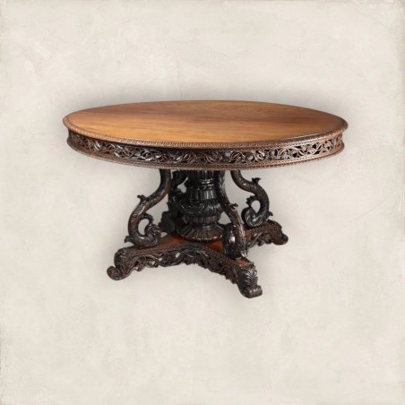European Painted Round Table 3148 Mulyoharjo Furniture Supplier