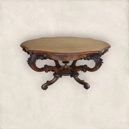 French Painted Round Dining Table 3159 Mulyoharjo Furniture Supplier