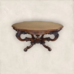 Colonial Painted Round Dining Table 3194 Mulyoharjo Furniture Supplier