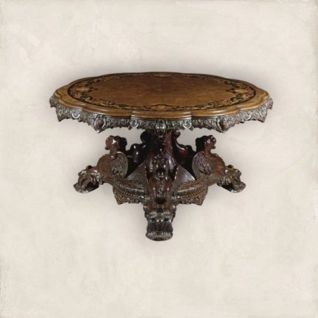 Antique Painted Round Table 3206 Mulyoharjo Furniture Supplier