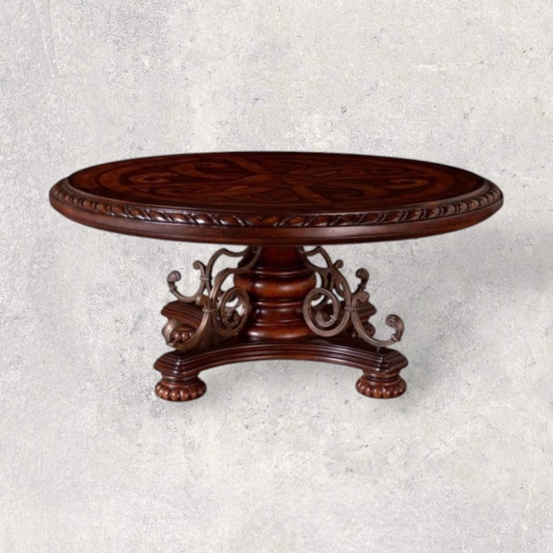 Classic Painted Round Table 3224 Mulyoharjo Furniture Supplier