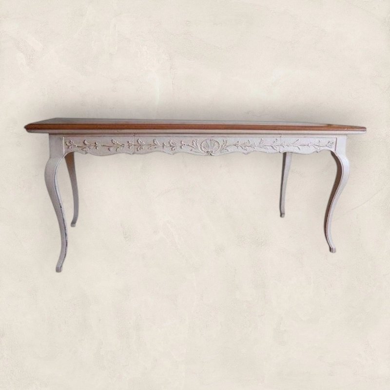 French Painted Carved Dining Table 3258 Mulyoharjo Furniture Supplier French Painted Carved Dining Table 3258 Mulyoharjo Furniture Supplier