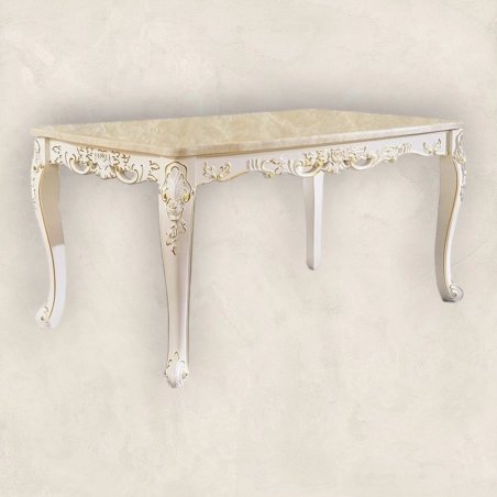 Mahogany Painted Carved Dining Table 3303 Mulyoharjo Furniture Supplier