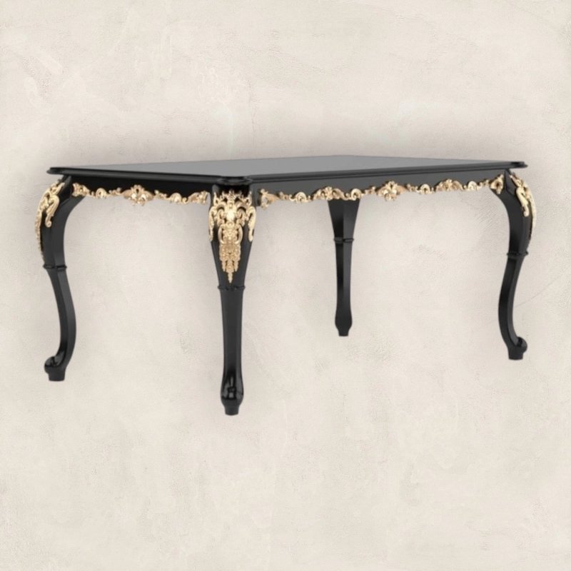 French Painted Carved Dining Table 3308 Mulyoharjo Furniture Supplier French Painted Carved Dining Table 3308 Mulyoharjo Furniture Supplier
