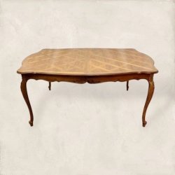 Colonial Painted Carved Dining Table 3354 Mulyoharjo Furniture Supplier