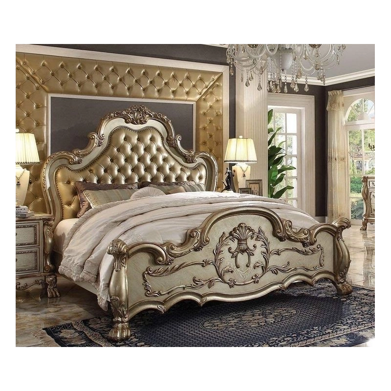 Super King - Custom luxury carved bed in classic painted style Mulyoharjo Furniture Wholesale