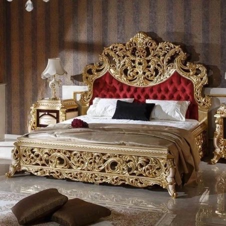 Super King - Exclusive luxury carved bed for classic bedrooms Mulyoharjo Furniture Project Supplier