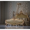 Double XL - Royal carved bed with luxurious painted details Mulyoharjo Furniture Export