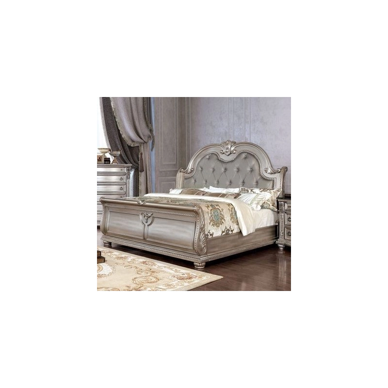 Double - Elegant luxury hand-carved bed with painted design Mulyoharjo Furniture Project Supplier