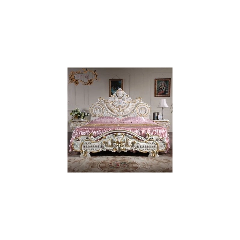 Super King - Traditional carved bed with painted finish Mulyoharjo Furniture Supplier Super King - Traditional carved bed with painted finish Mulyoharjo Furniture Supplier