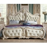 Queen - Custom luxury carved bed in classic painted style Mulyoharjo Furniture Supplier