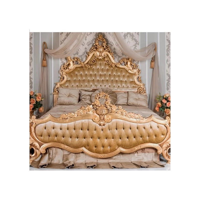 Double XL - Classic carved bed Mulyoharjo Furniture Hotel